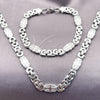 Stainless Steel Necklace and Bracelet, Polished, Steel Finish, 06.116.0006