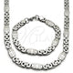 Stainless Steel Necklace and Bracelet, Polished, Steel Finish, 06.116.0006