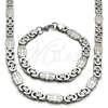 Stainless Steel Necklace and Bracelet, Polished, Steel Finish, 06.116.0006