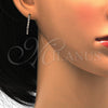 Oro Laminado Small Hoop, Gold Filled Style Star Design, with White Crystal, Polished, Golden Finish, 02.213.0071.20
