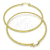 Oro Laminado Large Hoop, Gold Filled Style Diamond Cutting Finish, Golden Finish, 02.168.0036.60