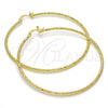 Oro Laminado Large Hoop, Gold Filled Style Diamond Cutting Finish, Golden Finish, 02.168.0036.60