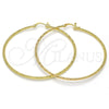 Oro Laminado Large Hoop, Gold Filled Style Diamond Cutting Finish, Golden Finish, 02.168.0036.60