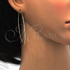 Oro Laminado Large Hoop, Gold Filled Style Diamond Cutting Finish, Golden Finish, 02.168.0036.60