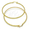Oro Laminado Large Hoop, Gold Filled Style Diamond Cutting Finish, Golden Finish, 02.168.0036.60