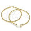 Oro Laminado Large Hoop, Gold Filled Style Diamond Cutting Finish, Golden Finish, 02.168.0036.50
