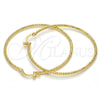 Oro Laminado Large Hoop, Gold Filled Style Diamond Cutting Finish, Golden Finish, 02.168.0036.50