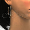 Oro Laminado Large Hoop, Gold Filled Style Diamond Cutting Finish, Golden Finish, 02.168.0036.50