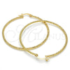 Oro Laminado Large Hoop, Gold Filled Style Diamond Cutting Finish, Golden Finish, 02.168.0036.50