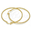 Oro Laminado Large Hoop, Gold Filled Style Diamond Cutting Finish, Golden Finish, 02.168.0036.50