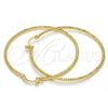 Oro Laminado Large Hoop, Gold Filled Style Diamond Cutting Finish, Golden Finish, 02.168.0036.50
