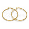Oro Laminado Large Hoop, Gold Filled Style Diamond Cutting Finish, Golden Finish, 02.168.0036.50