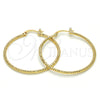Oro Laminado Medium Hoop, Gold Filled Style Diamond Cutting Finish, Golden Finish, 02.168.0036.40