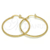 Gold Filled Hoop Earrings — Medium Hoop Diamond Cutting 02. — alternate product view — SKU 114932 | Oro Laminado aretes de aro — Medium Hoop Diamond Cutting 02. — SKU 114932