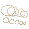 Oro Laminado Medium Hoop, Gold Filled Style Diamond Cutting Finish, Golden Finish, 02.168.0036.30