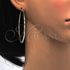 Oro Laminado Large Hoop, Gold Filled Style Diamond Cutting Finish, Golden Finish, 02.168.0037.60