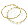 Oro Laminado Large Hoop, Gold Filled Style Diamond Cutting Finish, Golden Finish, 02.168.0037.60
