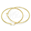 Oro Laminado Large Hoop, Gold Filled Style Diamond Cutting Finish, Golden Finish, 02.168.0037.60