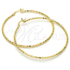 Oro Laminado Large Hoop, Gold Filled Style Diamond Cutting Finish, Golden Finish, 02.168.0037.60