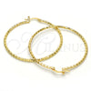 Oro Laminado Large Hoop, Gold Filled Style Diamond Cutting Finish, Golden Finish, 02.168.0037.50