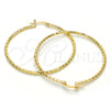 Oro Laminado Large Hoop, Gold Filled Style Diamond Cutting Finish, Golden Finish, 02.168.0037.50