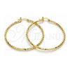 Oro Laminado Large Hoop, Gold Filled Style Diamond Cutting Finish, Golden Finish, 02.168.0037.50