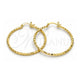Oro Laminado Medium Hoop, Gold Filled Style Diamond Cutting Finish, Golden Finish, 02.168.0037.40