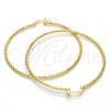 Oro Laminado Large Hoop, Gold Filled Style Diamond Cutting Finish, Golden Finish, 02.168.0040.60