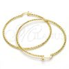 Oro Laminado Large Hoop, Gold Filled Style Diamond Cutting Finish, Golden Finish, 02.168.0040.60