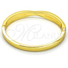 Oro Laminado Individual Bangle, Gold Filled Style with White Crystal, Polished, Golden Finish, 07.252.0041.05 (06 MM Thickness, Size 5 (2.50 Diameter))