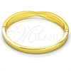 Oro Laminado Individual Bangle, Gold Filled Style with White Crystal, Polished, Golden Finish, 07.252.0041.05 (06 MM Thickness, Size 5 (2.50 Diameter))