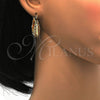 Oro Laminado Medium Hoop, Gold Filled Style Heart Design, Diamond Cutting Finish, Golden Finish, 02.170.0173.30