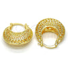 Oro Laminado Medium Hoop, Gold Filled Style Diamond Cutting Finish, Golden Finish, 02.170.0175.30