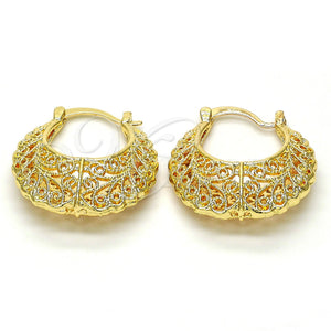 Gold Filled Hoop Earrings — Medium Hoop Polished 02. — main product view — SKU 114968 | Oro Laminado aretes de aro — Medium Hoop pulido 02. — SKU 114968