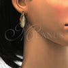 Oro Laminado Medium Hoop, Gold Filled Style with Blue Topaz and Garnet Crystal, Polished, Golden Finish, 02.170.0179.30