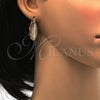 Oro Laminado Medium Hoop, Gold Filled Style with Blue Topaz and Garnet Crystal, Polished, Golden Finish, 02.170.0179.30