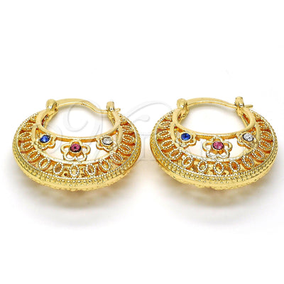 Gold Filled Gold-Filled Flower Hoop Earrings 02.170.0181.30 for wholesale, main product view