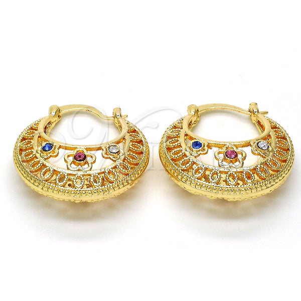 Gold Filled Gold-Filled Flower Hoop Earrings 02.170.0181.30 for wholesale, main product view