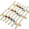 Oro Laminado Charm Bracelet, Gold Filled Style Elephant Design, with White Crystal, White Enamel Finish, Golden Finish, 03.63.1797.07 (05 MM Thickness, 7 Inches Length)