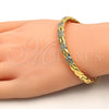 Oro Laminado Individual Bangle, Gold Filled Style with White Crystal, Polished, Golden Finish, 07.252.0036.04 (06 MM Thickness, Size 4 (2.25 Diameter))