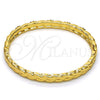Oro Laminado Individual Bangle, Gold Filled Style with White Crystal, Polished, Golden Finish, 07.252.0036.04 (06 MM Thickness, Size 4 (2.25 Diameter))