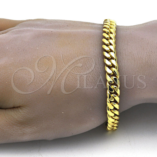 Stainless Steel Bracelet — Basic Bracelet Miami Cuban Design Polished 03. 08 — alternate product view — SKU 115065 | Acero Inoxidable brazalete — básico Bracelet Miami Cuban diseño pulido 03. 08 — SKU 115065