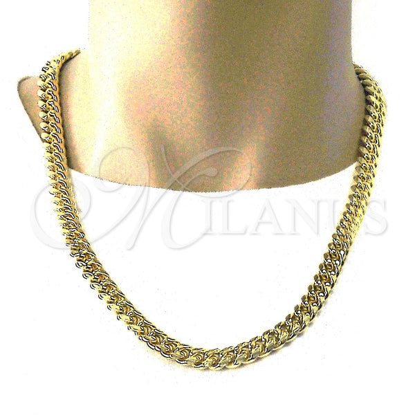 Stainless Steel Necklace — Basic Necklace Miami Cuban Design Polished 03. 10 — alternate product view — SKU 115067 | Acero Inoxidable collar — básico Necklace Miami Cuban diseño pulido 03. 10 — SKU 115067