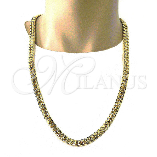 Stainless Steel Necklace — Basic Necklace Miami Cuban Design Polished 03. 10 — alternate product view — SKU 115068 | Acero Inoxidable collar — básico Necklace Miami Cuban diseño pulido 03. 10 — SKU 115068