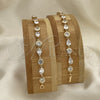 Oro Laminado Tennis Bracelet, Gold Filled Style Teardrop Design, with White Cubic Zirconia, Polished, Golden Finish, 03.213.0052.08 (08 MM Thickness, 8 Inches Length)