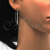Sterling Silver Medium Hoop, Diamond Cutting Finish, Rhodium Finish, 02.285.0001.45