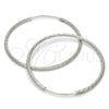 Sterling Silver Medium Hoop, Diamond Cutting Finish, Rhodium Finish, 02.285.0001.45