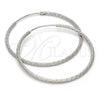 Sterling Silver Medium Hoop, Diamond Cutting Finish, Rhodium Finish, 02.285.0001.45