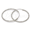 Sterling Silver Medium Hoop, Diamond Cutting Finish, Rhodium Finish, 02.285.0002.35