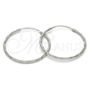 Sterling Silver Medium Hoop, Diamond Cutting Finish, Rhodium Finish, 02.285.0002.35